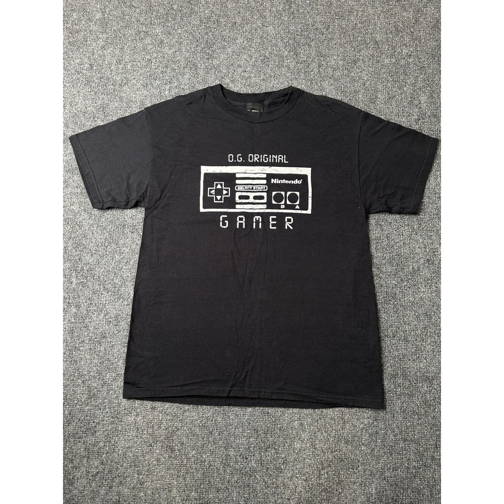 Mens Nintendo OG Gamer Controller Black Graphic T-Shirt, Size M - Picture 1 of 5